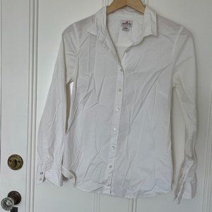 J. Crew Haberdashery, Womens Size Small, White Button Down Stretch Shirt